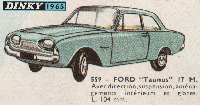 <a href='../files/catalogue/Dinky France/559/1965559.jpg' target='dimg'>Dinky France 1965 559  Ford Taunus 17 M</a>